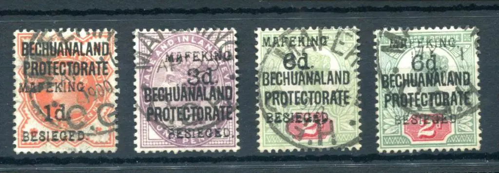 South Africa - Mafeking Siege 1900 1d on ½d, 3d on ... Image 1++
