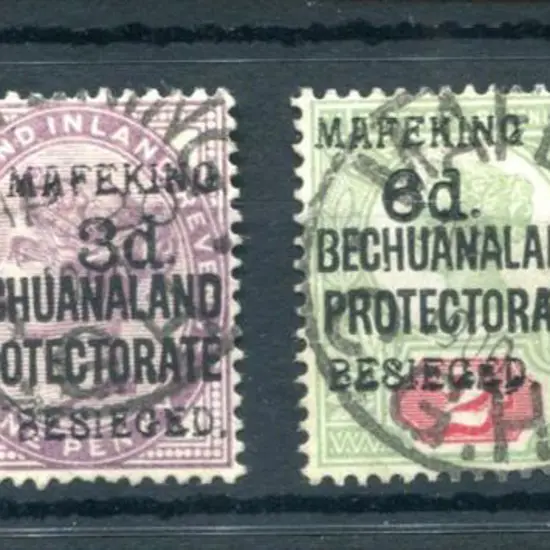 South Africa - Mafeking Siege 1900 1d on ½d, 3d on ...