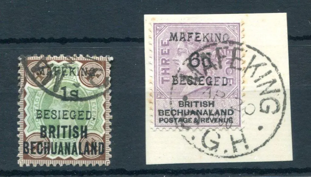 South Africa - Mafeking Siege 1900 "1s" on 4d ... Image 1++