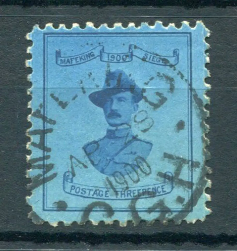 South Africa - Mafeking Siege 1900 3d deep blue on ... Image 1++