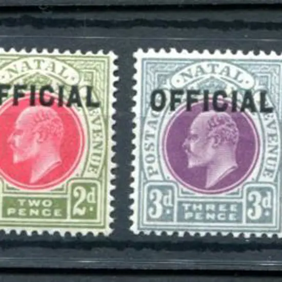 South Africa - Natal 1904 ½d to 1/- "OFFICIAL" ...