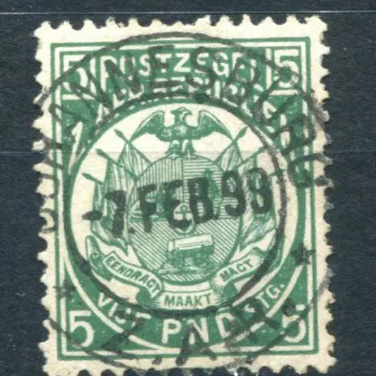 South Africa - Transvaal 1885/92 £5 deep green ...