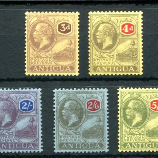 St Kitts Nevis 1920/22 £1 purple & black on red. ...