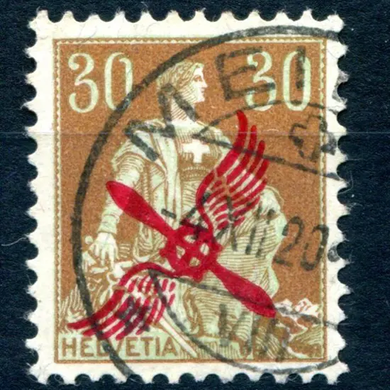 Switzerland 1919 30¢ Air with cds of 4/12/20. ...