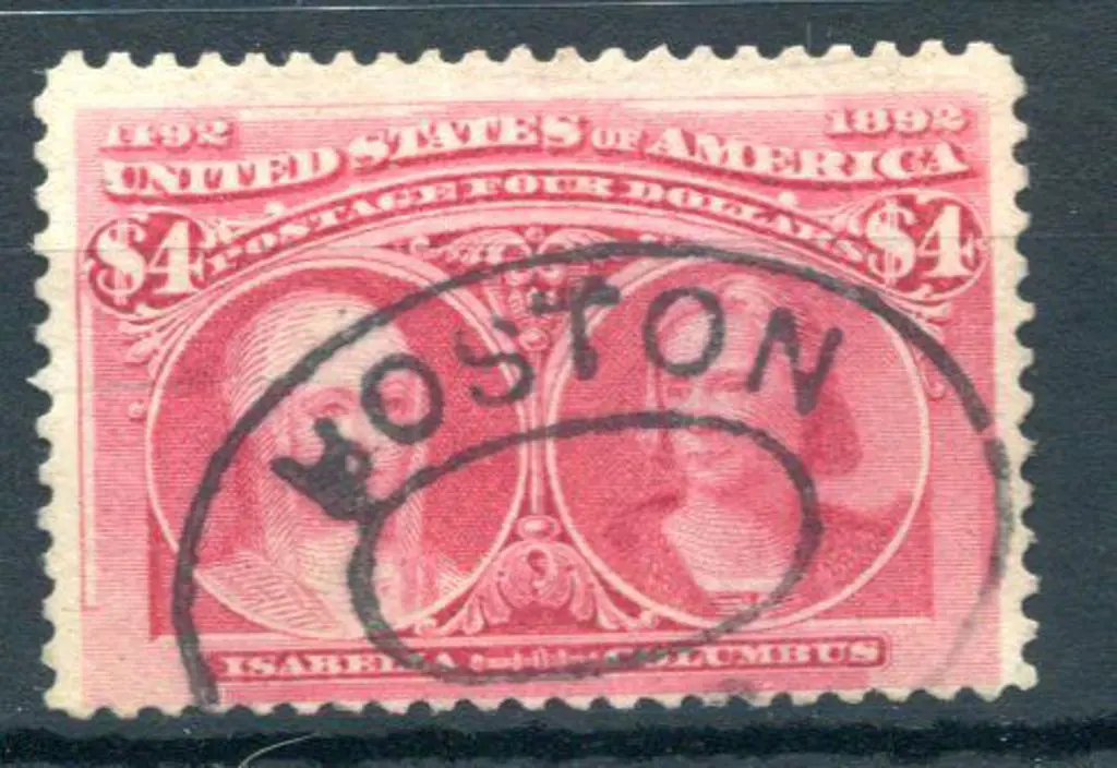 USA 1893 $4 bright carmine Isabella & Columbus. ... Image 1++