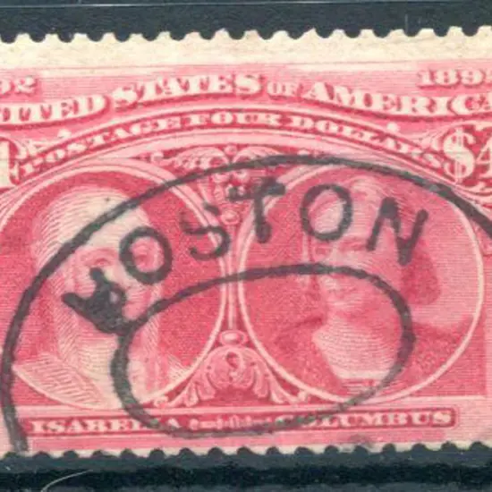 USA 1893 $4 bright carmine Isabella & Columbus. ...