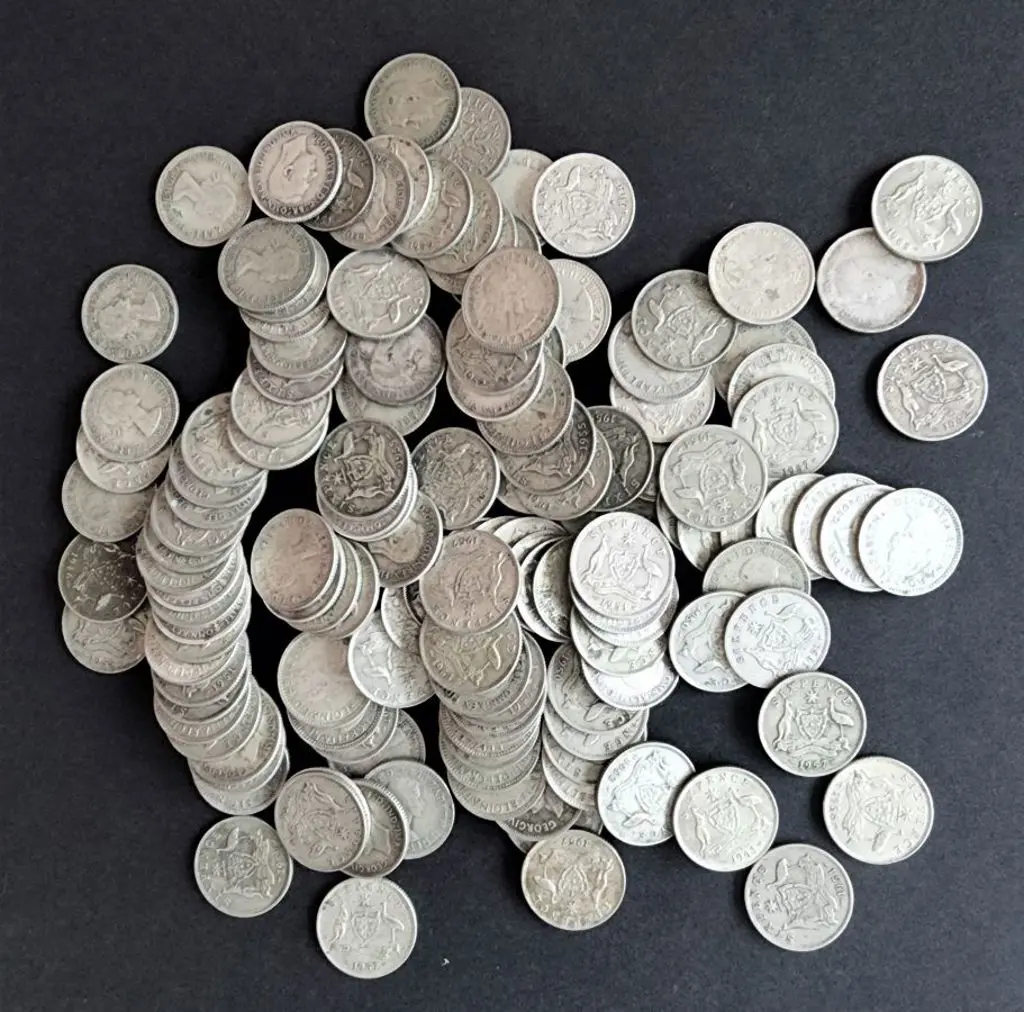 1919-1962 Sixpences with both 50% & 92.5% silver. ... Image 1++
