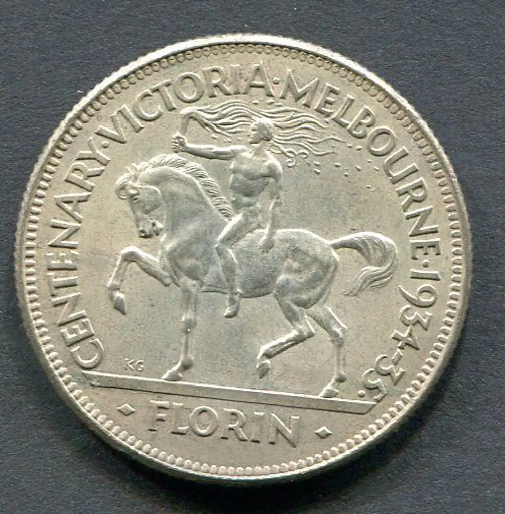 1935 Centenary Florin in Foy & Gibson Perth ... Image 1++