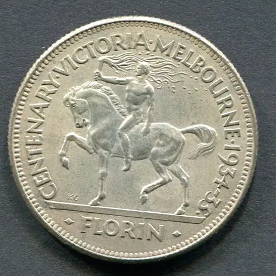 1935 Centenary Florin in Foy & Gibson Perth ...