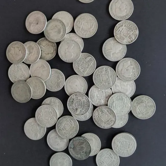1946-1963 Florins. Majority 50% silver. Approx ...