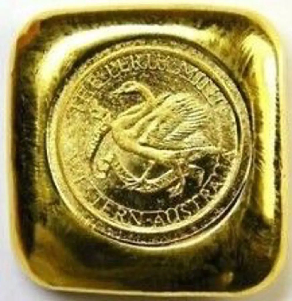 1987 1oz Perth Mint Bullion ingot with left facing ... Image 1++