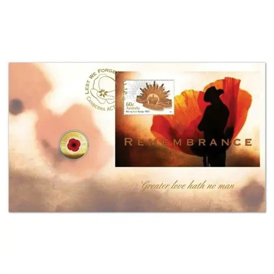 2012 $2 Red Poppy coloured coin with "C" mintmark ...
