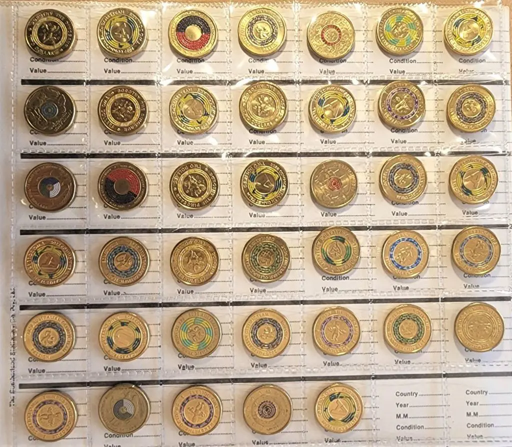 2016-2022 $2 coloured commem coins x 40. Selection ... Image 1++
