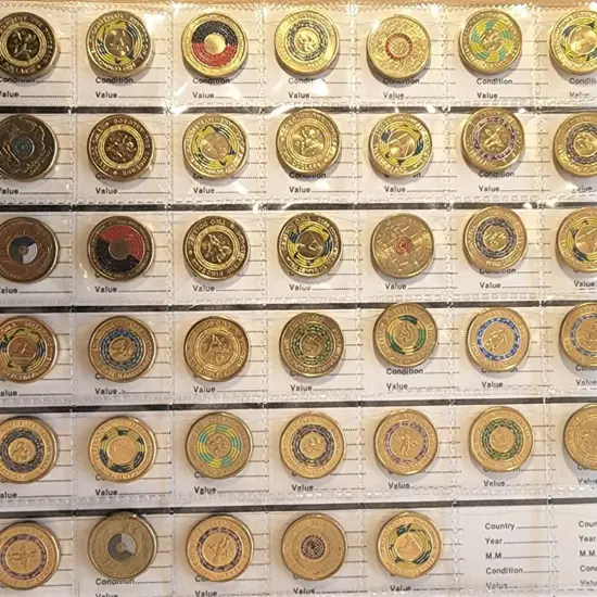 2016-2022 $2 coloured commem coins x 40. Selection ...