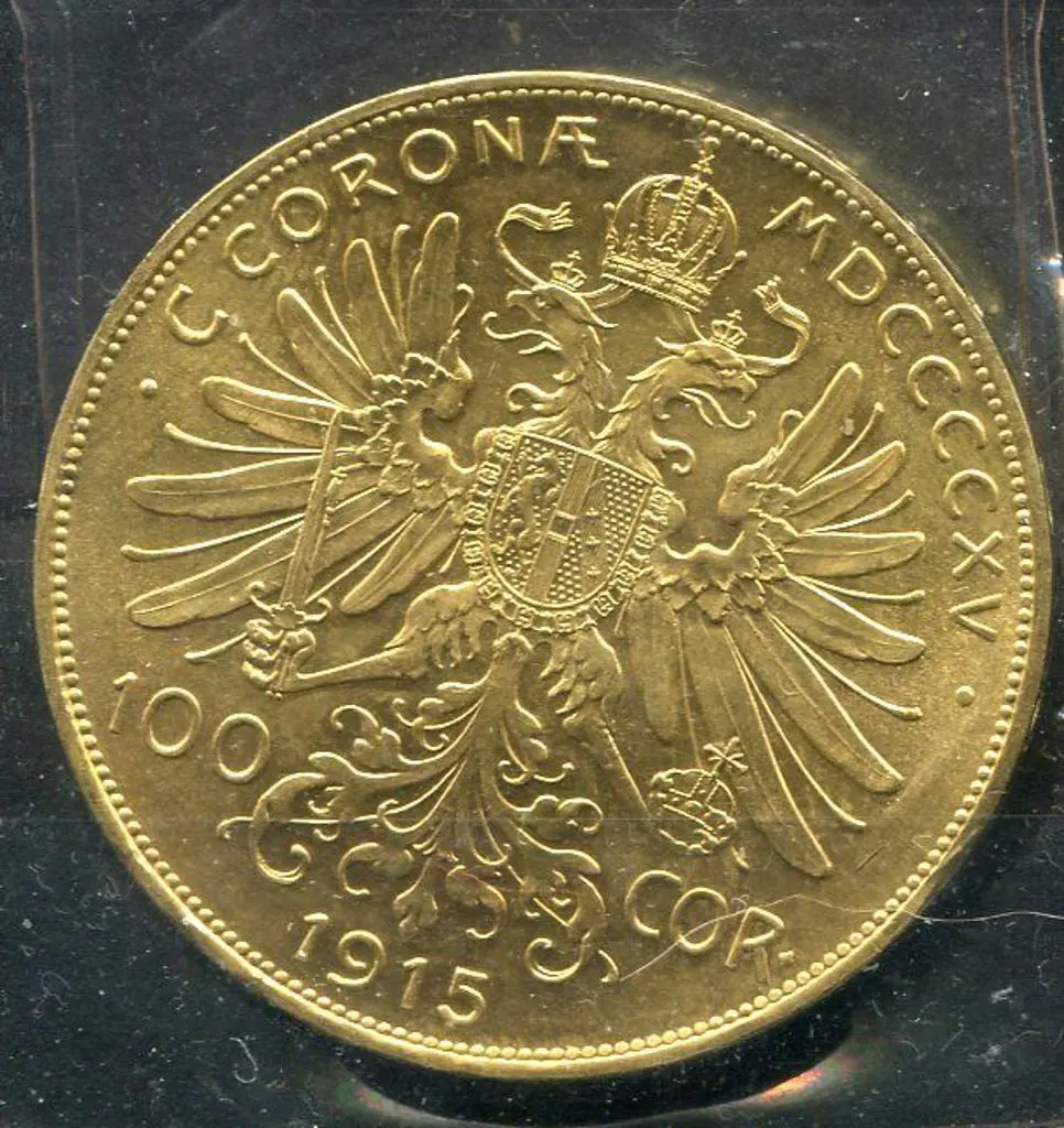 Austria 100 Corona restrike 1oz gold coin. Unc Image 1++