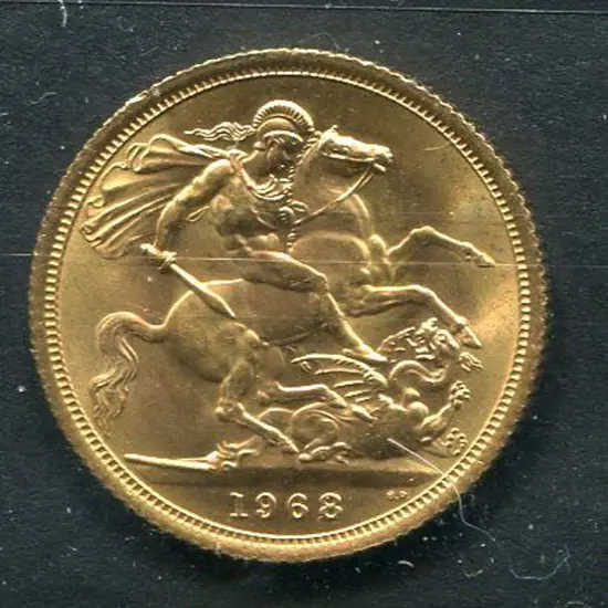 England 1968 QEII Sovereign. EF