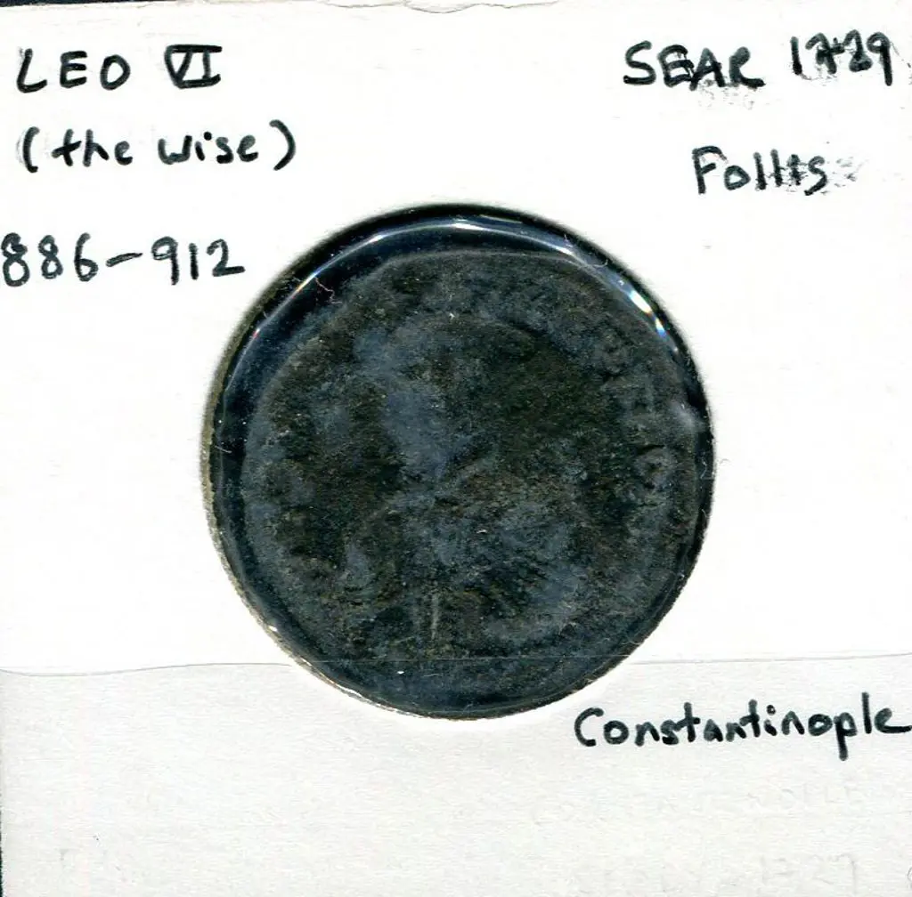 886-912BC Leo VI Constantinople Follis Image 1++