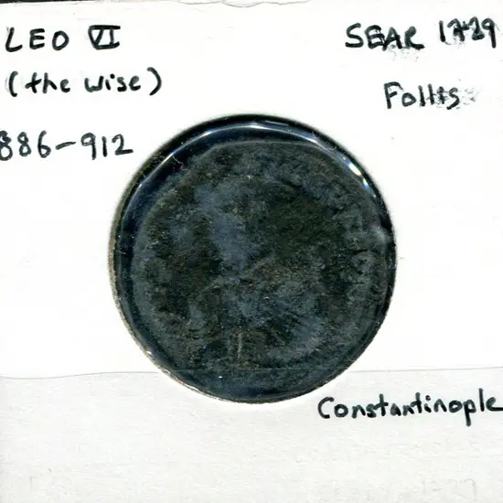 886-912BC Leo VI Constantinople Follis