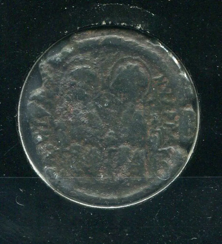 400BC Byzantine Empire Follis double head F+ Image 1++
