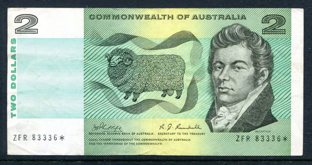 1968 $2 Phillips/Randall Commonwealth of Australia ... Image 1++