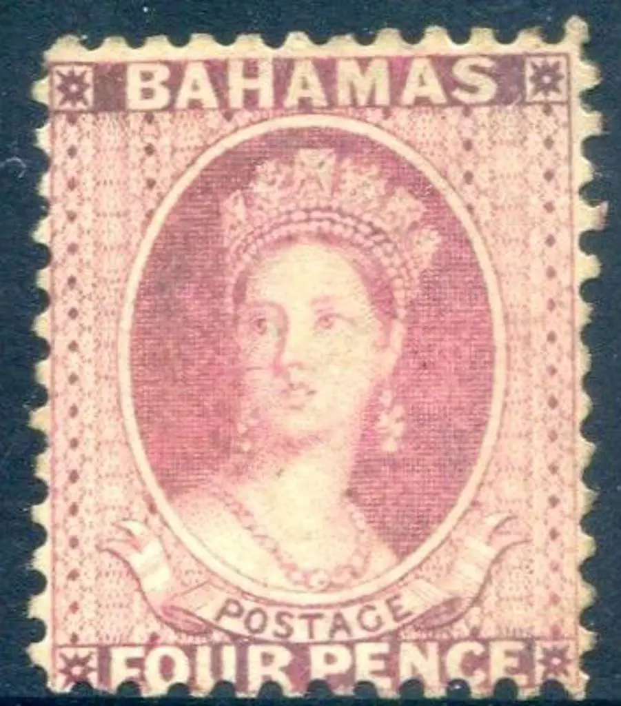 Bahamas 1882 4d rose, Crown CA, perf. 12. BPA Cert ... Image 1++