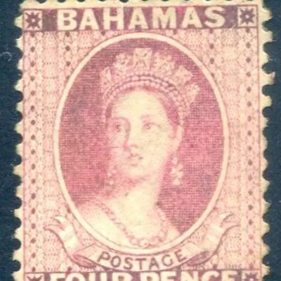 Bahamas 1882 4d rose, Crown CA, perf. 12. BPA Cert ...