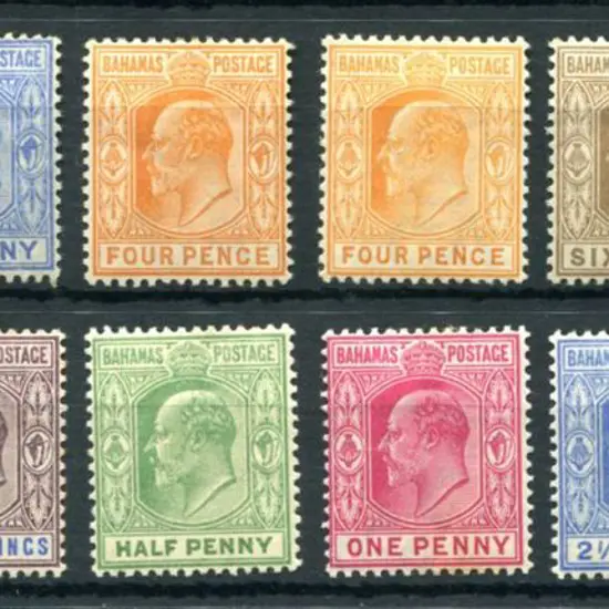 Bahamas 1902/07 KEVII to 5/- & 1906/11 MCA wmk set ...