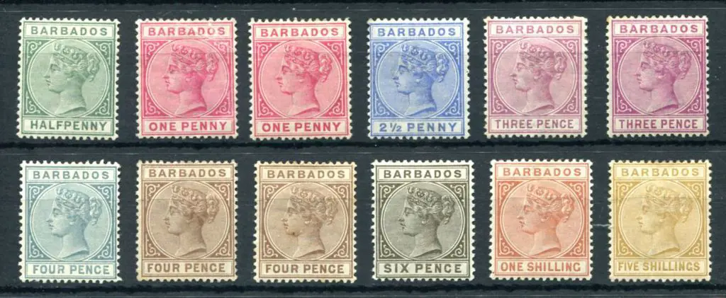 Bahamas 1882/86 QV defins to 5/- incl shades of ... Image 1++