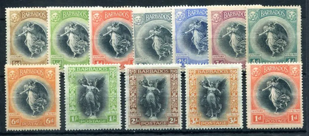 Bahamas 1920/21 Victory set to 3/- incl both wmks ... Image 1++