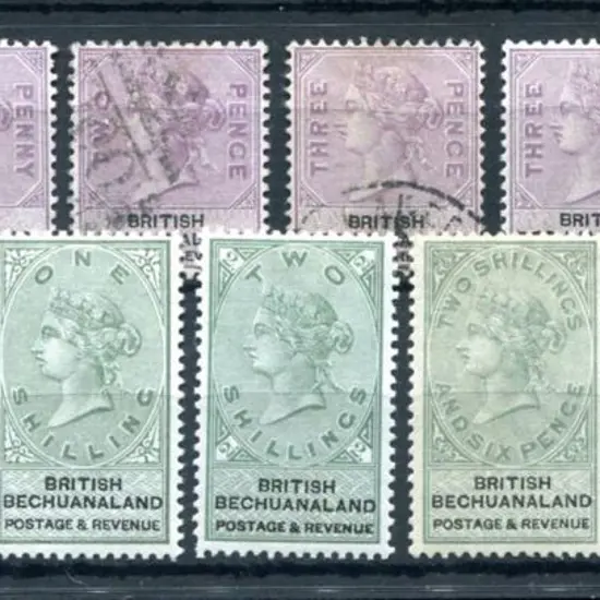 Bechuanaland 1888 "lilac & green" set to 10/- with ...