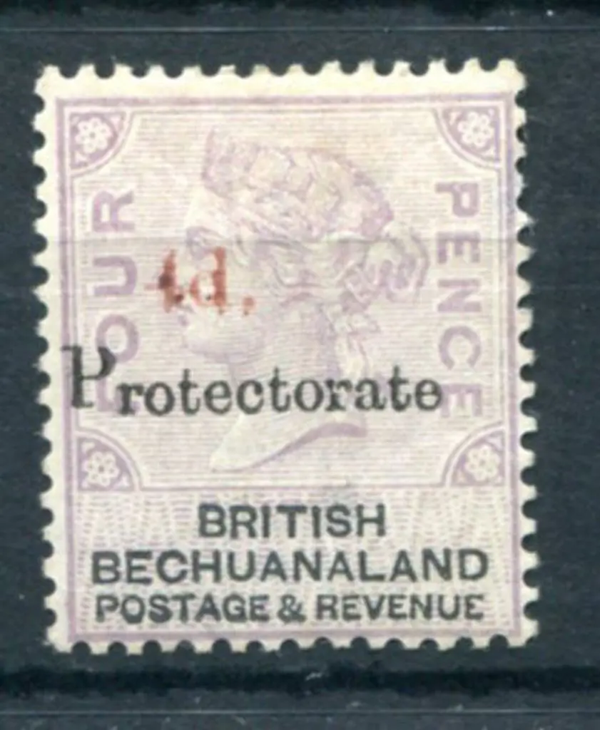Bechuanaland 1888 4d on 4d lilac & black with ... Image 1++