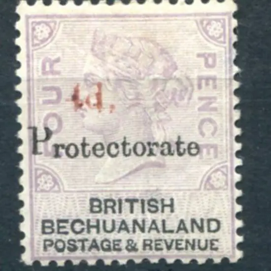 Bechuanaland 1888 4d on 4d lilac & black with ...
