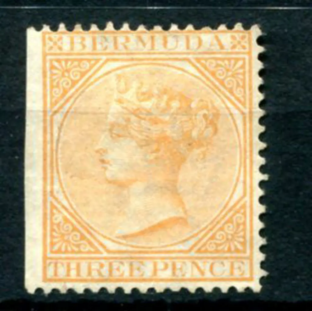 Bermuda 1865/1903 3d yellow-buff without gum & ... Image 1++