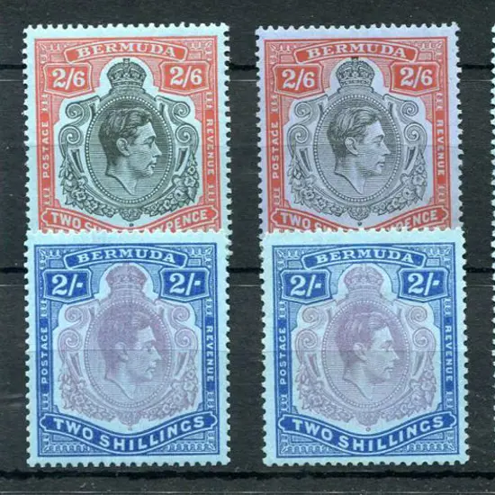 Bermuda 1938/53 2/- purple & blue on deep blue ...