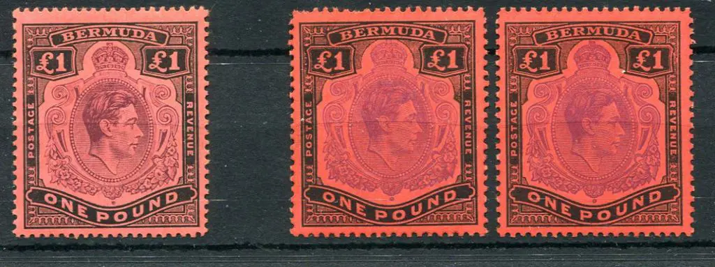 Bermuda 1938/53 £1 deep reddish-purple & black on ... Image 1++