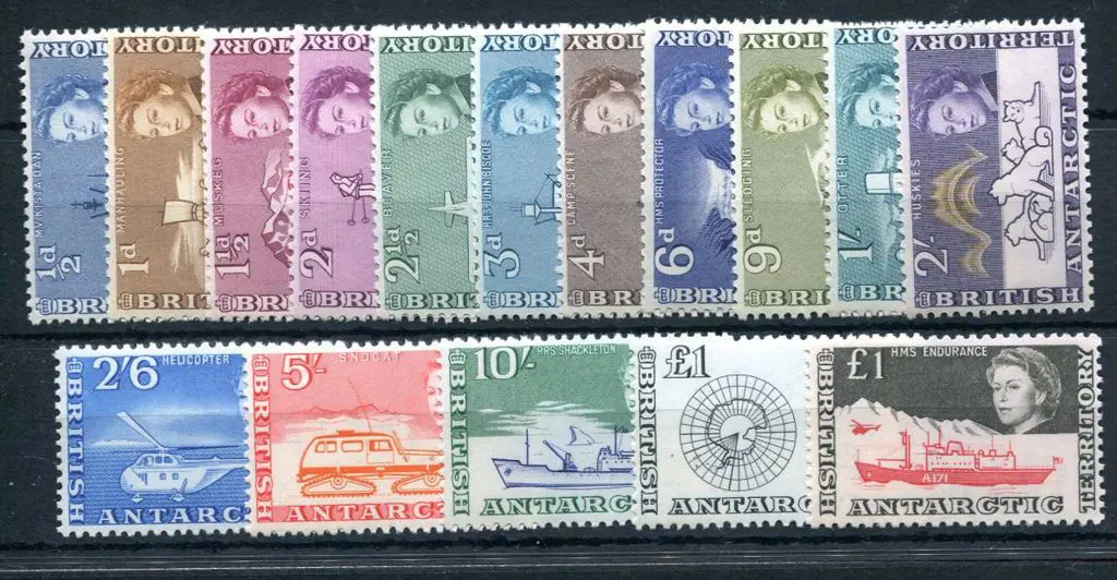 British Antarctic Territory 1963/69 QEII defins. ... Image 1++