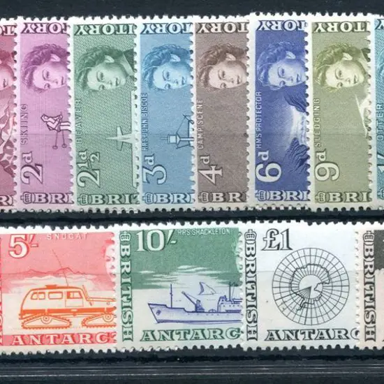British Antarctic Territory 1963/69 QEII defins. ...