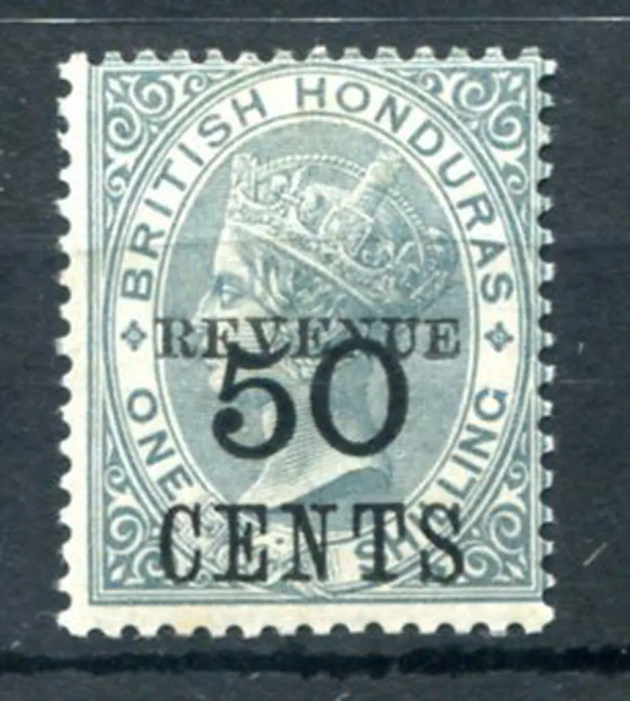 British Honduras 1899 50¢ on 1/- grey ovptd ... Image 1++