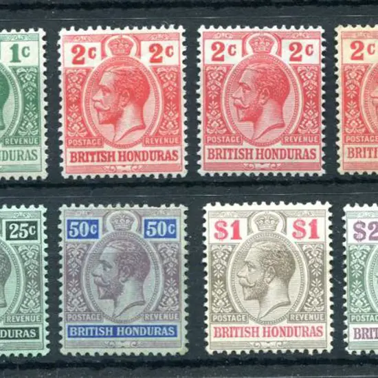 British Honduras 1913/24 KGV MCA wmk set to $5 ...