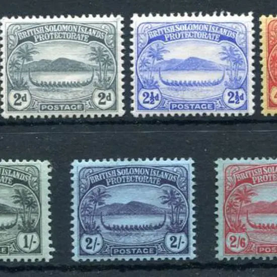 British Solomon Islands 1908/11 "Small canoes" ...