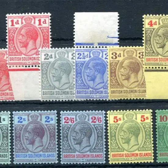 British Solomon Islands 1914/23 KGV set to £1 incl ...