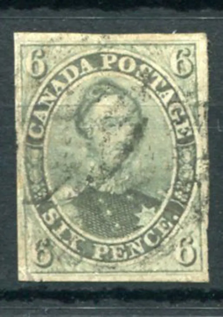 Canada 1852/57 6d Prince Albert in greenish-grey ... Image 1++