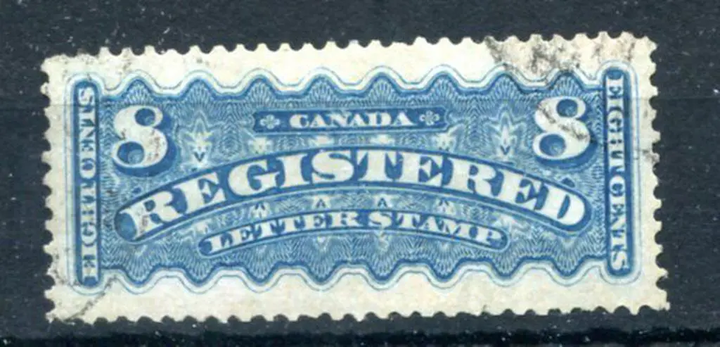 Canada 1875/92 8¢ dull blue Registered Letter ... Image 1++