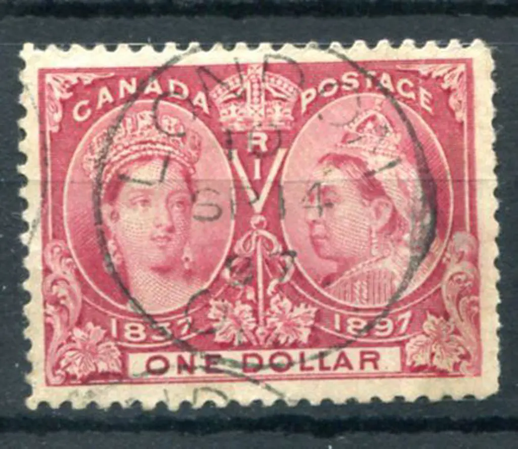 Canada 1897 $1 lake Jubilee. Well centred & F/U by ... Image 1++