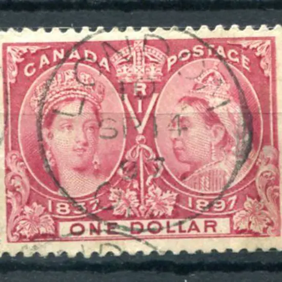 Canada 1897 $1 lake Jubilee. Well centred & F/U by ...