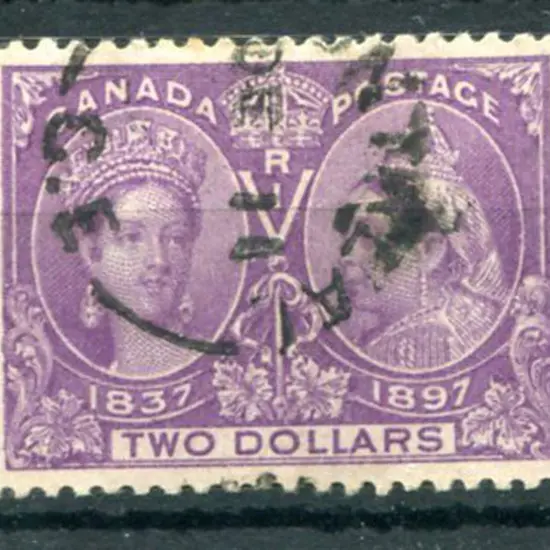 Canada 1897 $2 deep violet well centred, Montreal ...