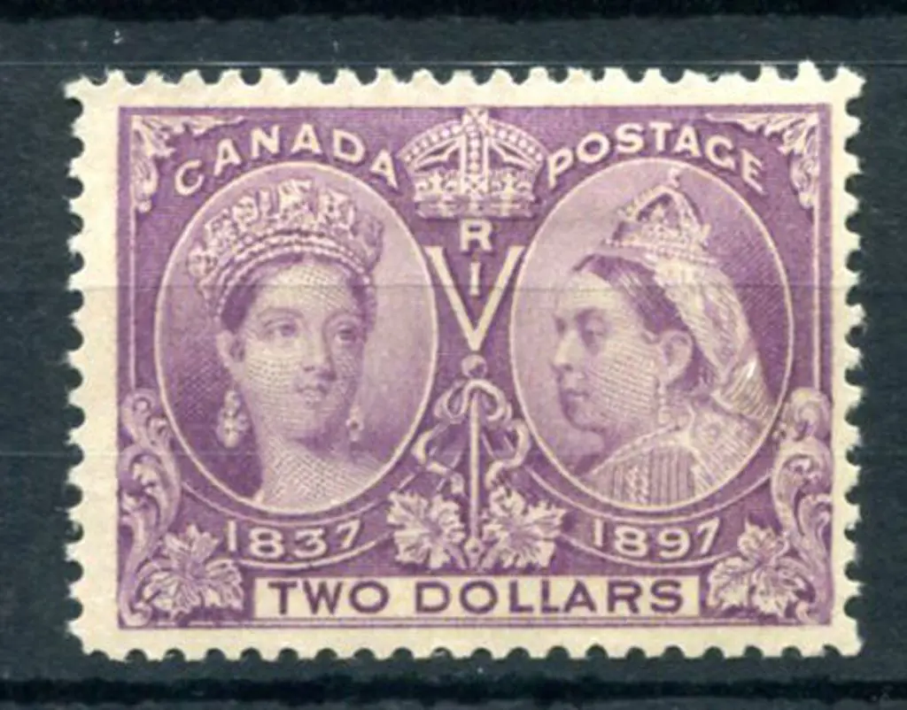 Canada 1897 $2 deep violet Jubilee. MLH with small ... Image 1++