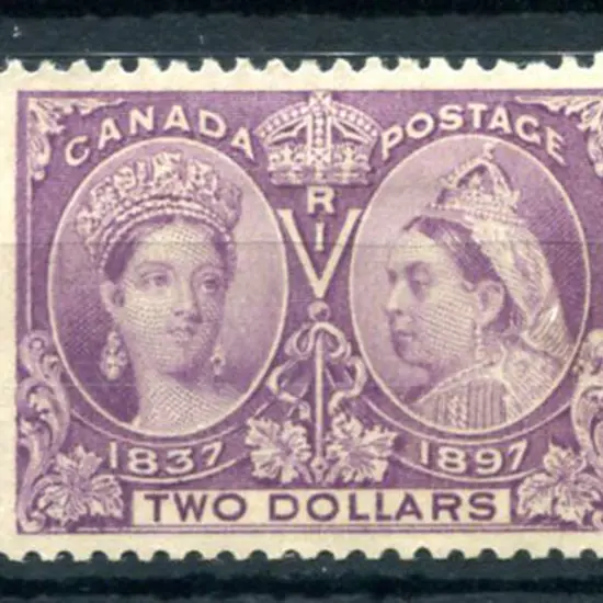 Canada 1897 $2 deep violet Jubilee. MLH with small ...