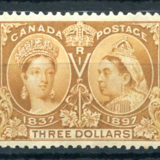 Canada 1897 $3 bistre Jubilee. MH with hinge ...
