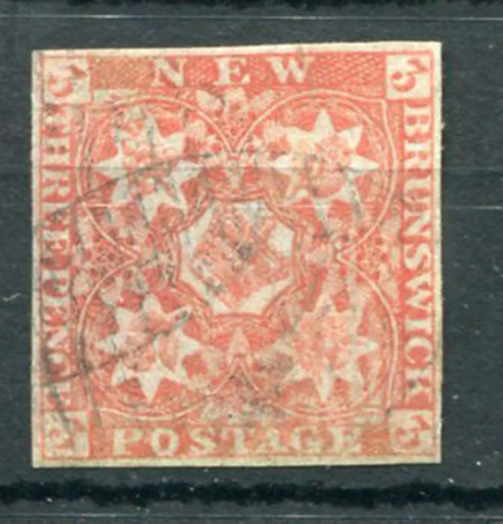 Canada-New Brunswick 1851/60 3d bright red on ... Image 1++